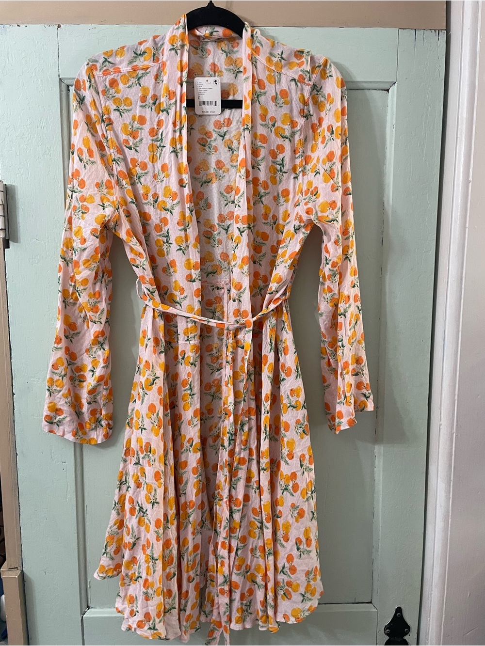 NWT Free People Orange Floral Wrap Dress